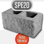 Bloque de cemento SP20 esquinero